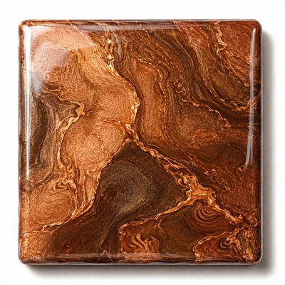 Copper Vein metallic epoxy garage floor swatch